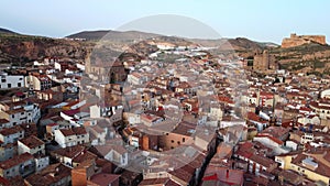 Aerial view of Arnedo, famous touristic destination in La Rioja, Spain.