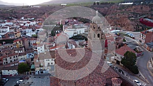 Aerial view of Arnedo, famous touristic destination in La Rioja, Spain.