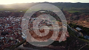 Aerial view of Arnedo, famous touristic destination in La Rioja, Spain.