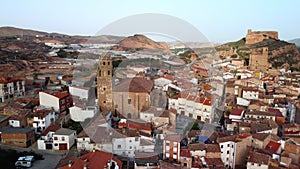 Aerial view of Arnedo, famous touristic destination in La Rioja, Spain.