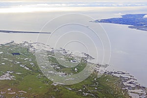 Aerial view around Copenhagen airport