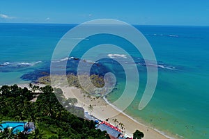 Aerial view of Arraial d`Ajuda beach, Porto Seguro, Bahia, Brazil