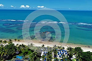 Aerial view of Arraial d`Ajuda beach, Porto Seguro, Bahia, Brazil