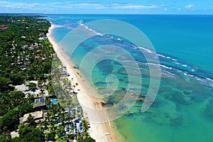 Aerial view of Arraial d`Ajuda beach, Porto Seguro, Bahia, Brazil