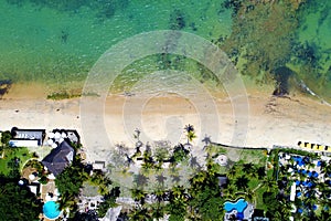 Aerial view of Arraial d`Ajuda beach, Porto Seguro, Bahia, Brazil