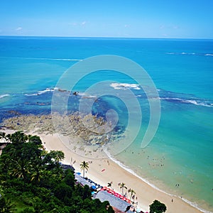 Aerial view of Arraial d`Ajuda beach, Porto Seguro, Bahia, Brazil