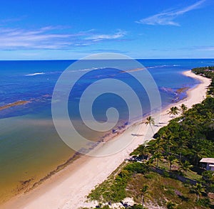 Aerial view of Arraial d`Ajuda beach, Porto Seguro, Bahia, Brazil photo