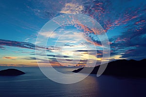 Aerial view of Arraial do Cabo beach, Rio de Janeiro, Brazil