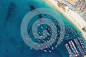 Aerial view of Arraial do Cabo beach, Rio de Janeiro, Brazil