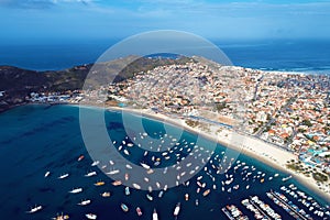 Aerial view of Arraial do Cabo beach, Rio de Janeiro, Brazil