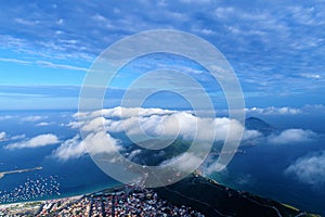 Aerial view of Arraial do Cabo beach, Rio de Janeiro, Brazil