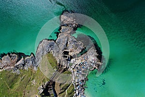 Aerial view of Arraial do Cabo beach, Rio de Janeiro, Brazil