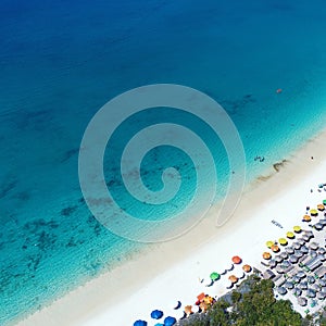 Aerial view of Arraial do Cabo beach, Rio de Janeiro, Brazil