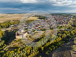 Aerial view of ArÃ©valo in Ãvila