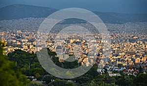 Aerial view of Athens, Greece