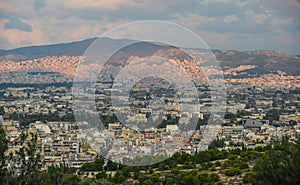 Aerial view of Athens, Greece