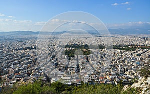 Aerial view of Athens, Greece