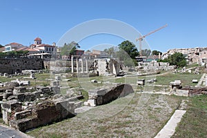 Aerial view of Athens ruins, Greece capital