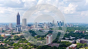 Aerial view of Atlanta, Georgia in May 2023