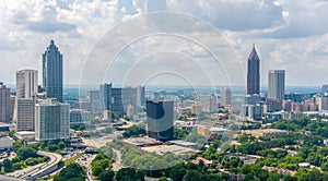 Aerial view of Atlanta, Georgia in May 2023