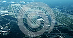 Vista aérea internacional aeropuerto 