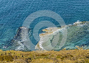 Aerial View Atlantic Ocean Chubut Argentina