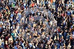 Aerial view of the audience at Heineken Primavera Sound 2014 Festival