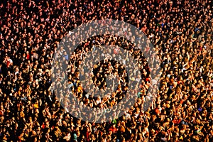 Aerial view of the audience at Heineken Primavera Sound 2014 Festival PS14