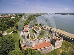 Aerial view of Baba Vida fortress, Vidin, Bulgaria