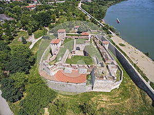 Aerial view of Baba Vida fortress, Vidin, Bulgaria