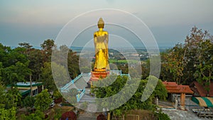 aerial view back side of wat Phra That Jom Wae