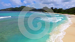 Aerial View Of Baie Lazare Beach, Mahe Island, Seychelles 8