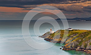 Vista aerea. faro sul alba.. regione. irlanda 