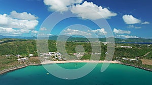 Aerial view of Baisha beach in Kenting national park,Taiwan.