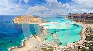 Aerial view of Balos beach, Crete