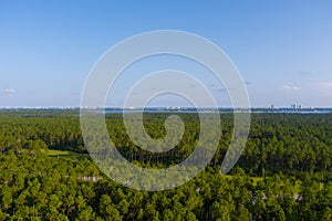 Aerial view of Bamahenge in Elberta, Alabama