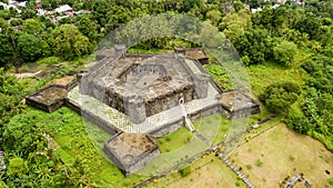 Aerial view of Banda Neira in Indonesia photo