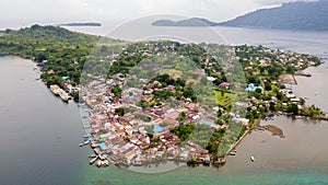 Aerial view of Banda Neira island photo