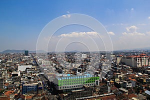 Aerial view of Bandung West Java Indonesia in daytime