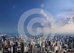 Aerial view of Bangkok City