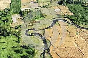 Aerial view of Bangladesh