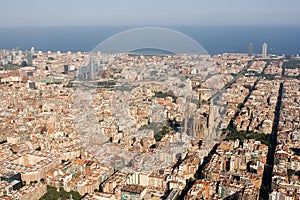 Aerial view of Barcelona