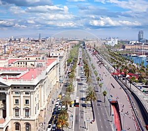 Aerial view of Barcelona