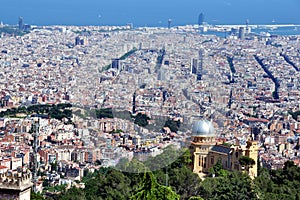 Aerial view of Barcelona