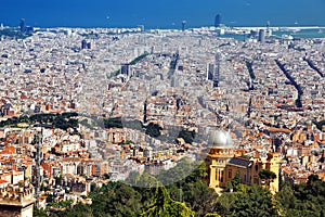 Aerial view of Barcelona