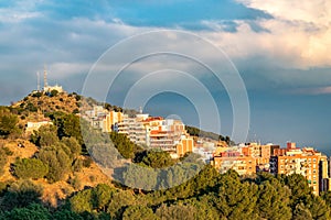 Aerial View Barcelona City, Spain