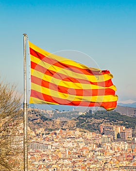 Aerial View Barcelona City, Spain