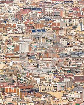 Aerial View Barcelona City, Spain