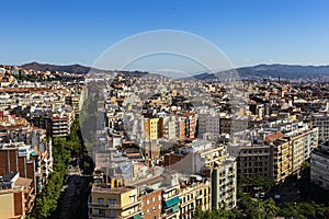 Aerial view of Barcelona, Spain