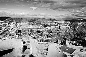 Aerial view of Barcelona Spain from the anti-aircraft photo